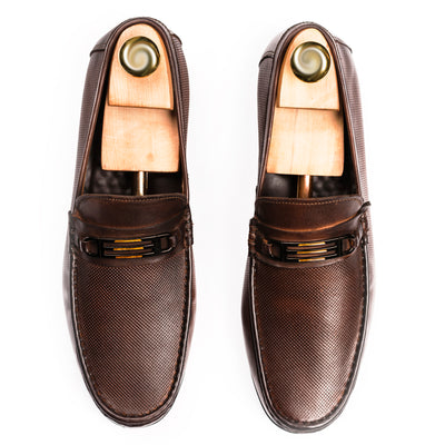 Dual-Shade Dotted Moccasin - Brown