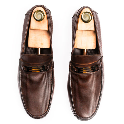 Dual-Shade Dotted Moccasin - Brown