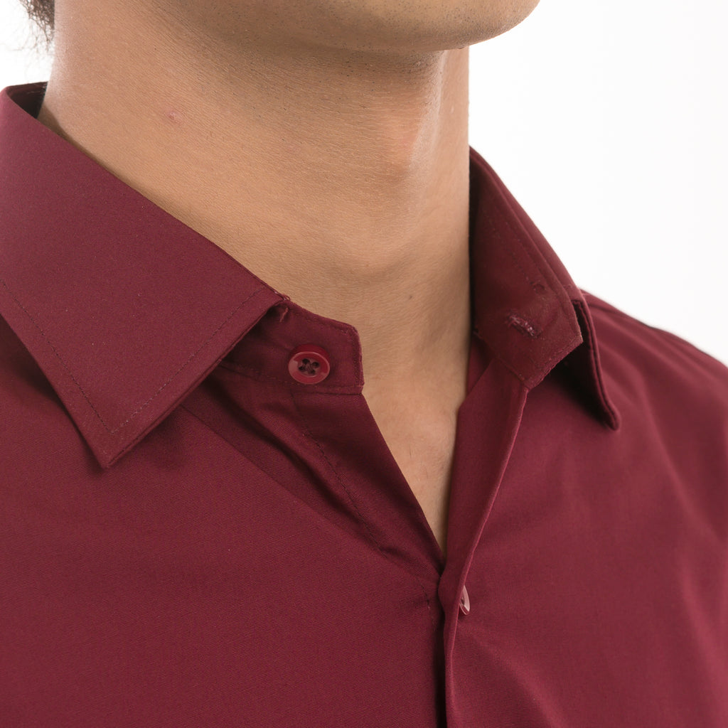 Bold Maroon Formal Shirt