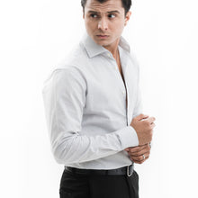 Load image into Gallery viewer, Pin-striped Black/White Collar Shirt