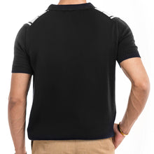 Load image into Gallery viewer, Knitted Striped Polo - Black/White