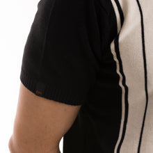 Load image into Gallery viewer, Knitted Striped Polo - Black/White