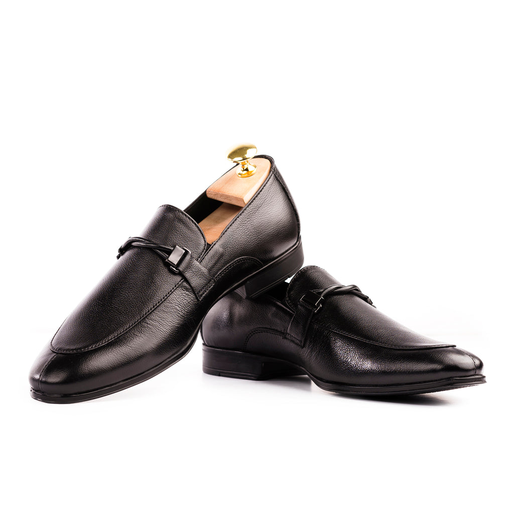 Twisted Rope Loafers-Black