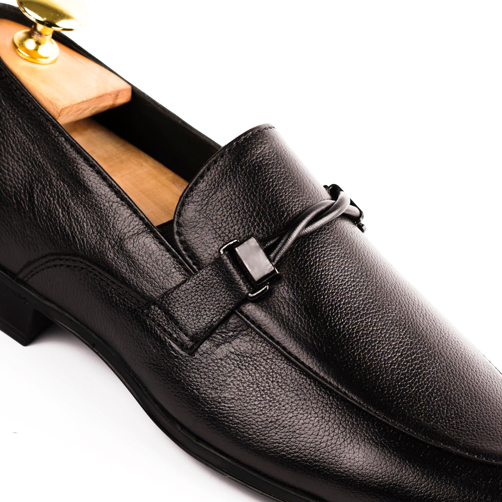 Twisted Rope Loafers-Black