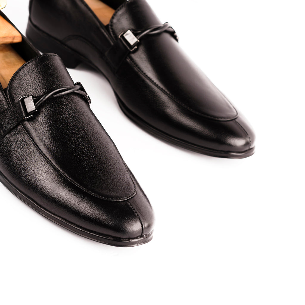 Twisted Rope Loafers-Black