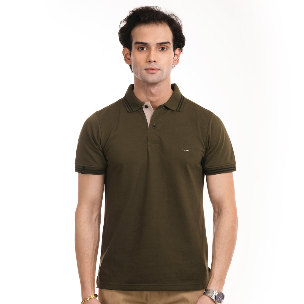 The Signature Cut & Sew Polo - Olive