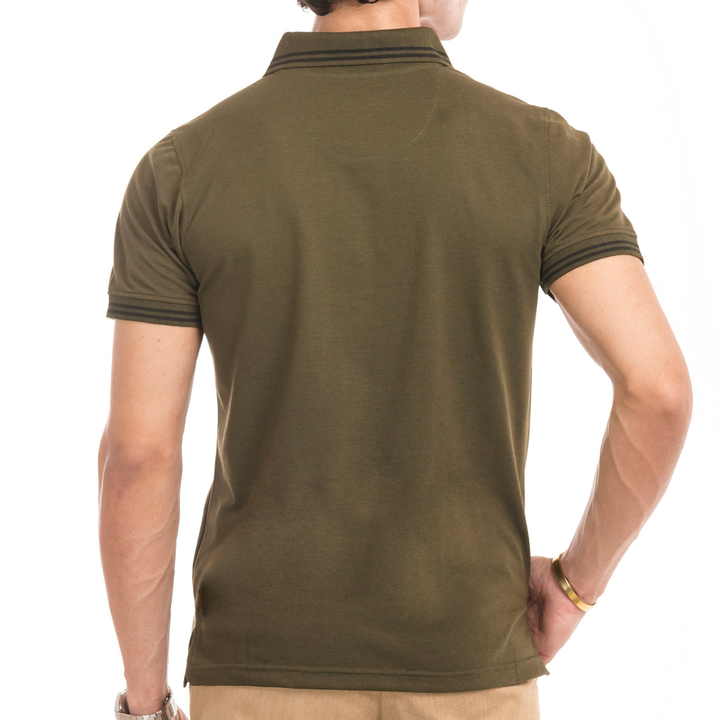 The Signature Cut & Sew Polo - Olive