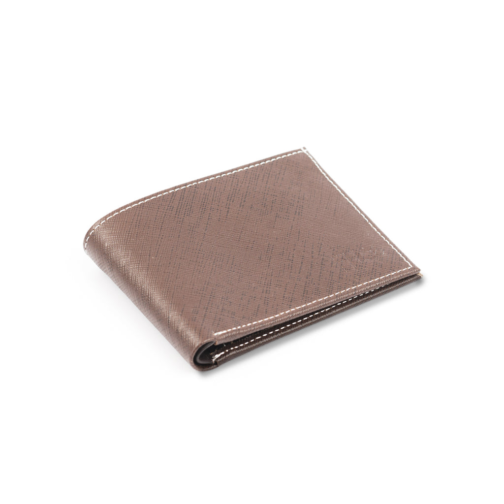 Textured Leather Wallet-Brown