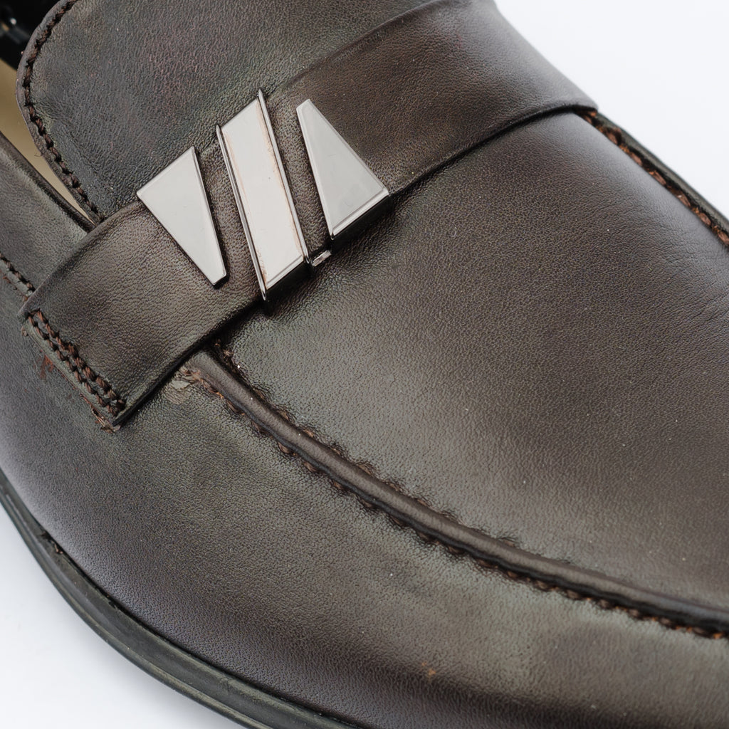 Smart Buckled Loafers-Brown