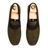 Seude Collar Moccasins - Olive