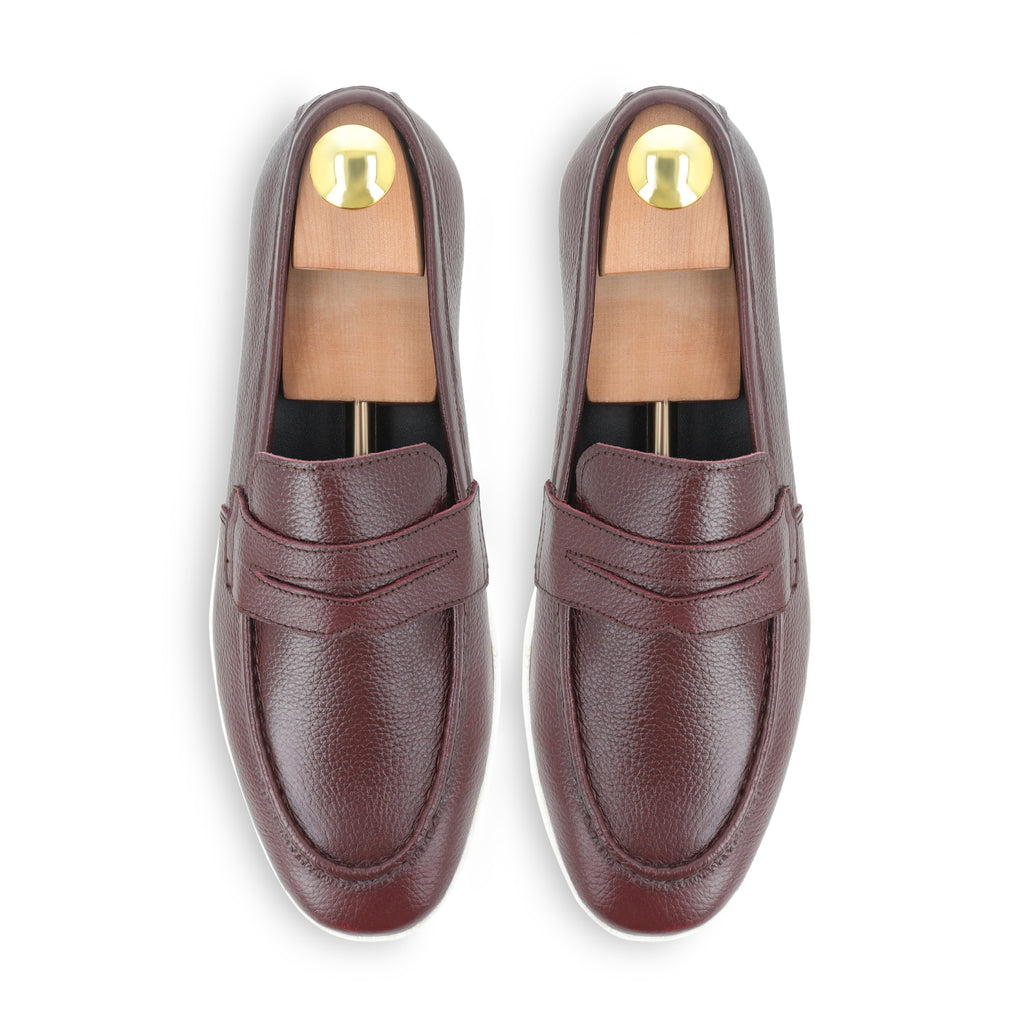 Modern Penny Loafers - Maroon