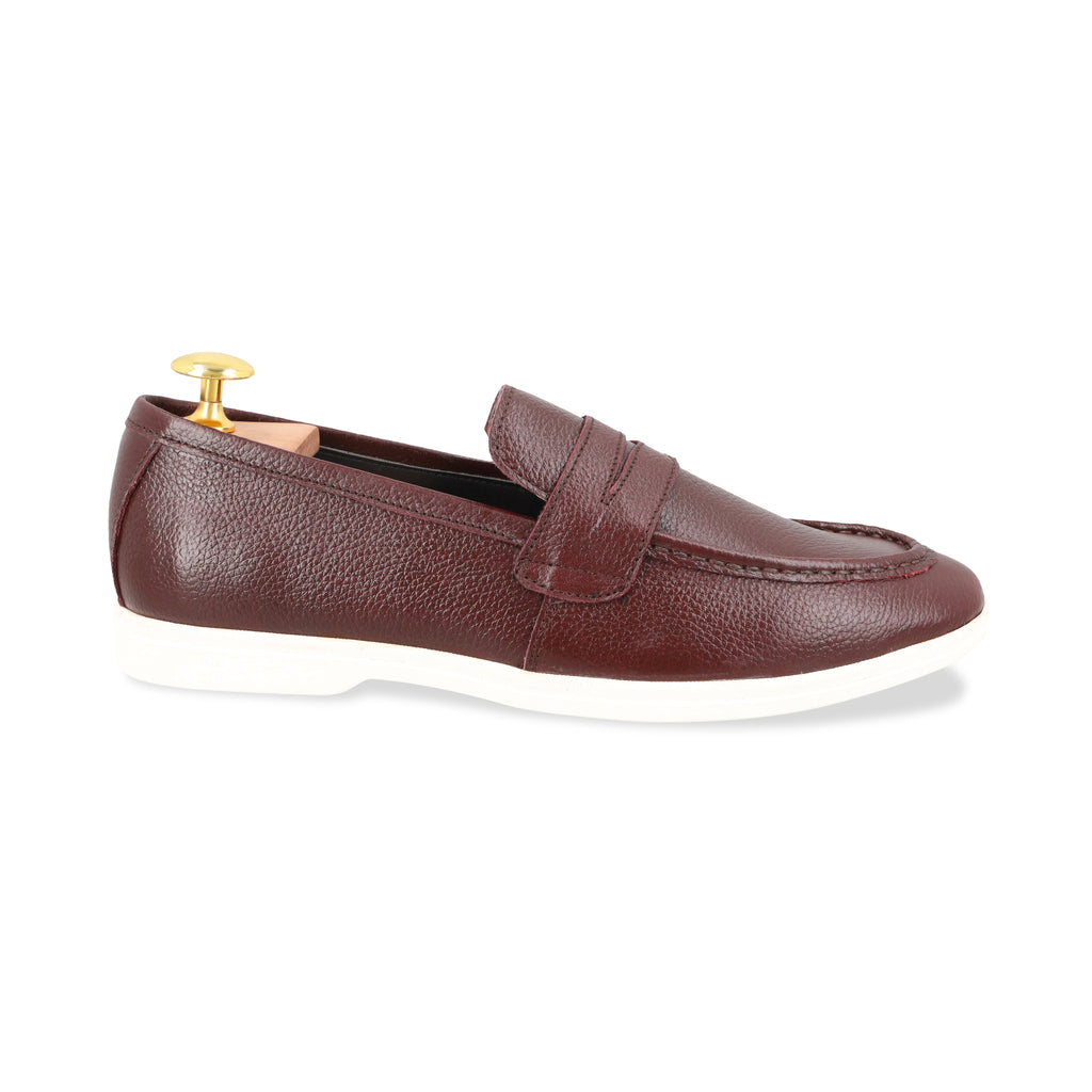 Modern Penny Loafers - Maroon