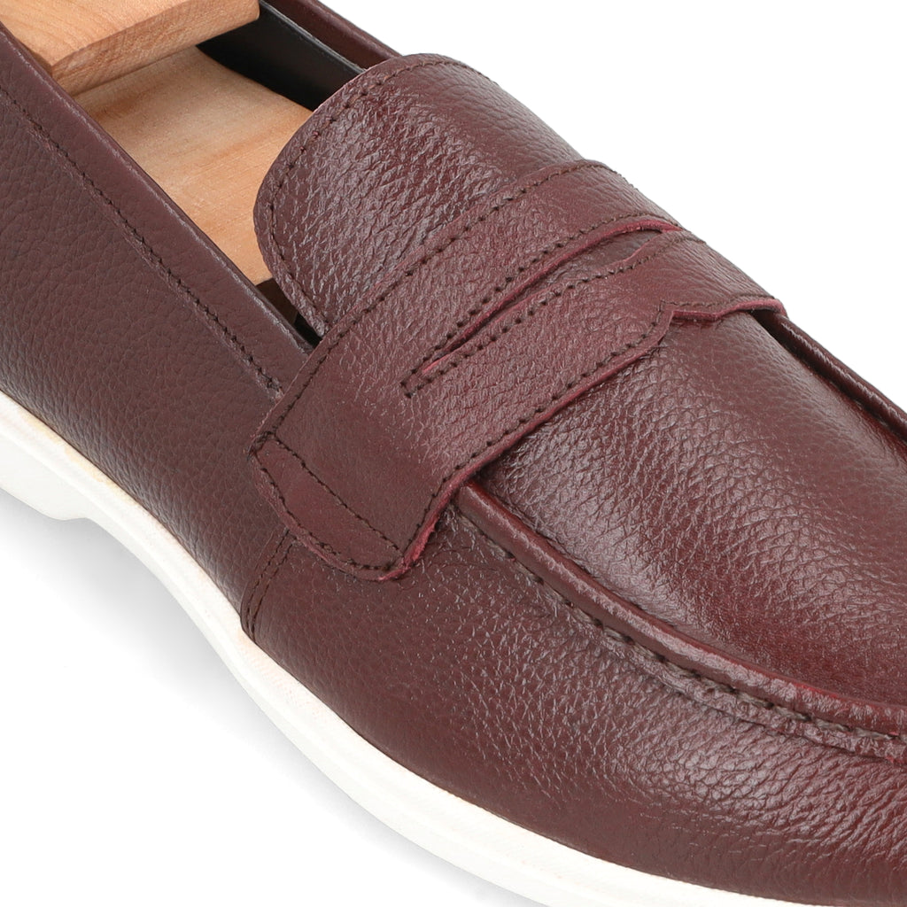 Modern Penny Loafers - Maroon