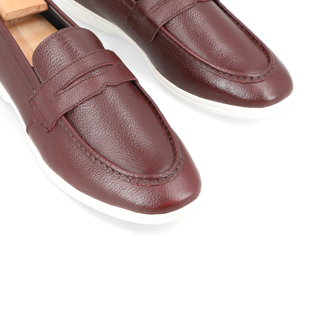 Modern Penny Loafers - Maroon