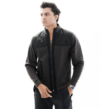 Load image into Gallery viewer, Contrast Quilted Jacket-Charcoal