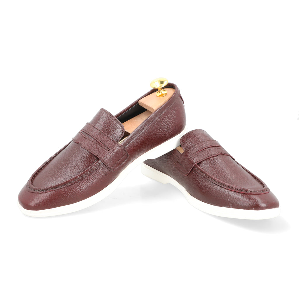 Modern Penny Loafers - Maroon