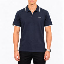 Load image into Gallery viewer, Jacquard Collar Polo - Navy