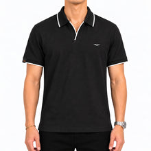 Load image into Gallery viewer, Jacquard Collar Polo - Black