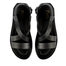 Load image into Gallery viewer, Casual Strapped Leather Sandals-Black