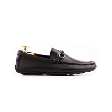 Load image into Gallery viewer, Sleek Gunmetal Bit Moccasins-Black