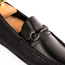 Load image into Gallery viewer, Sleek Gunmetal Bit Moccasins-Black