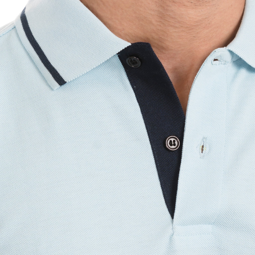The Signature Cut & Sew Polo - Sky