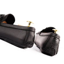Load image into Gallery viewer, Sleek Gunmetal Bit Moccasins-Black
