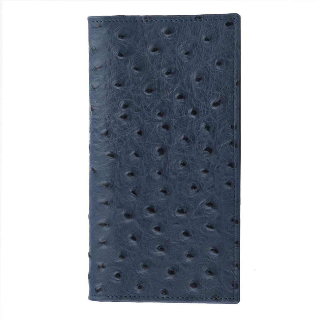 Ostritch Print Bi-Fold Wallet-Navy