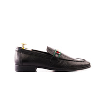 Load image into Gallery viewer, Snakeskin Embossed Statement Loafers - Black