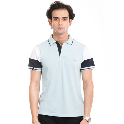 The Signature Cut & Sew Polo - Sky