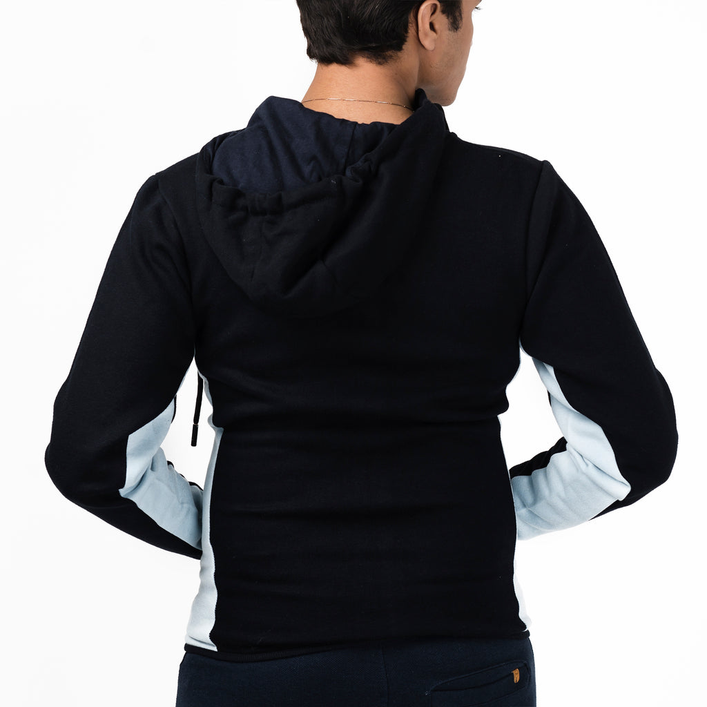 Navy and Sky Fleece Hoodie