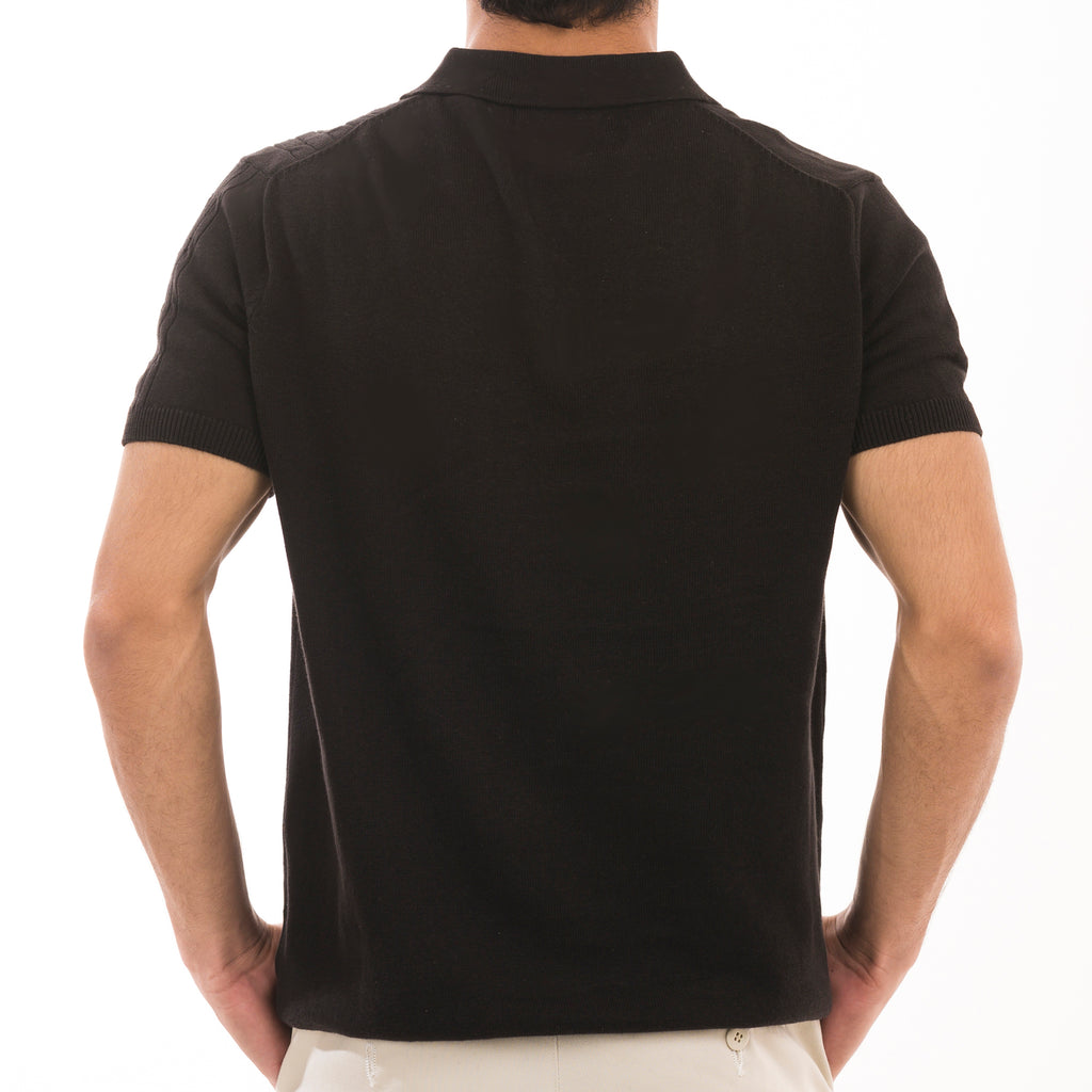 Modus Knitted Polo - Black