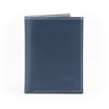 Load image into Gallery viewer, Sleek-Fold Leather Wallet-Navy