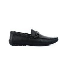 Load image into Gallery viewer, Stitched Horse Bit Buckled Moccasin-Black