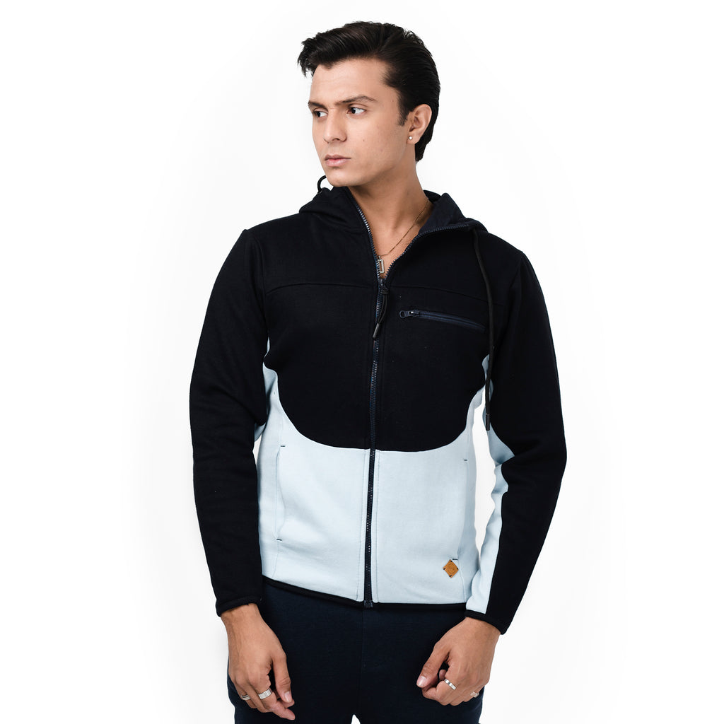 Navy and Sky Fleece Hoodie