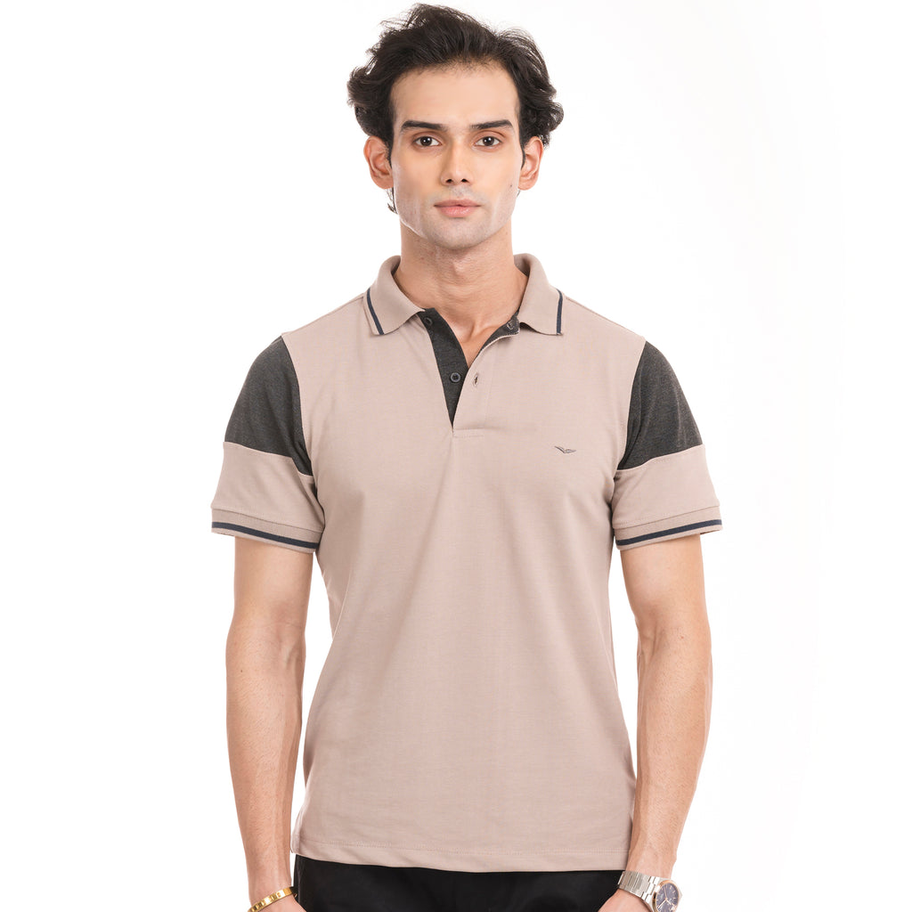 The Signature Cut & Sew Polo - Beige