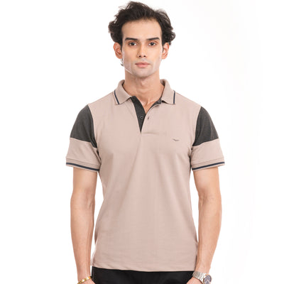 The Signature Cut & Sew Polo - Beige