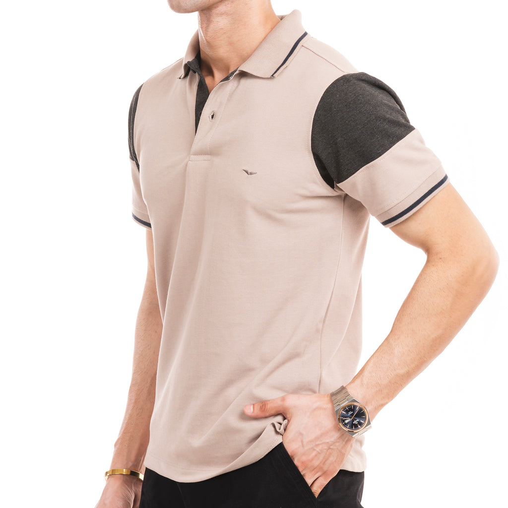 The Signature Cut & Sew Polo - Beige