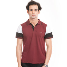 Load image into Gallery viewer, The Signature Cut &amp; Sew Polo - Maroon/White