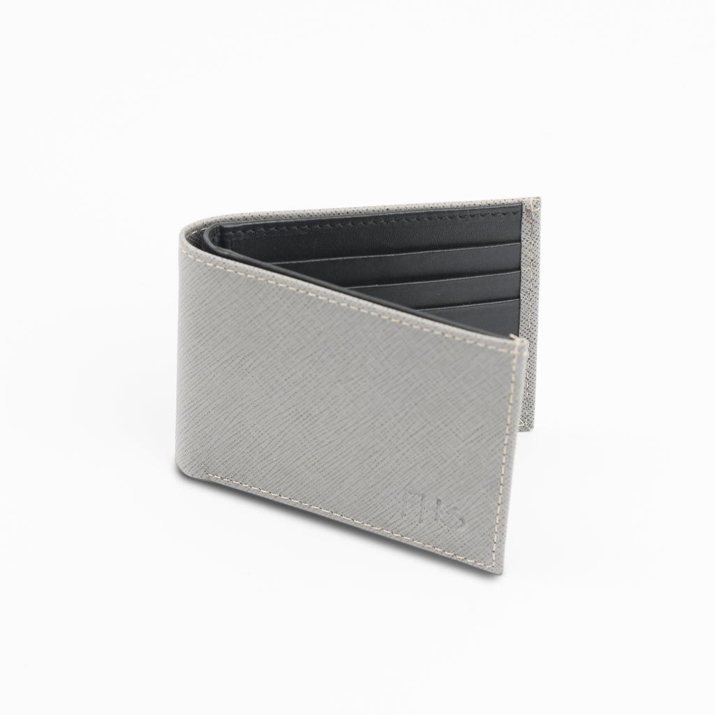 Grey Saffiano Leather Wallet