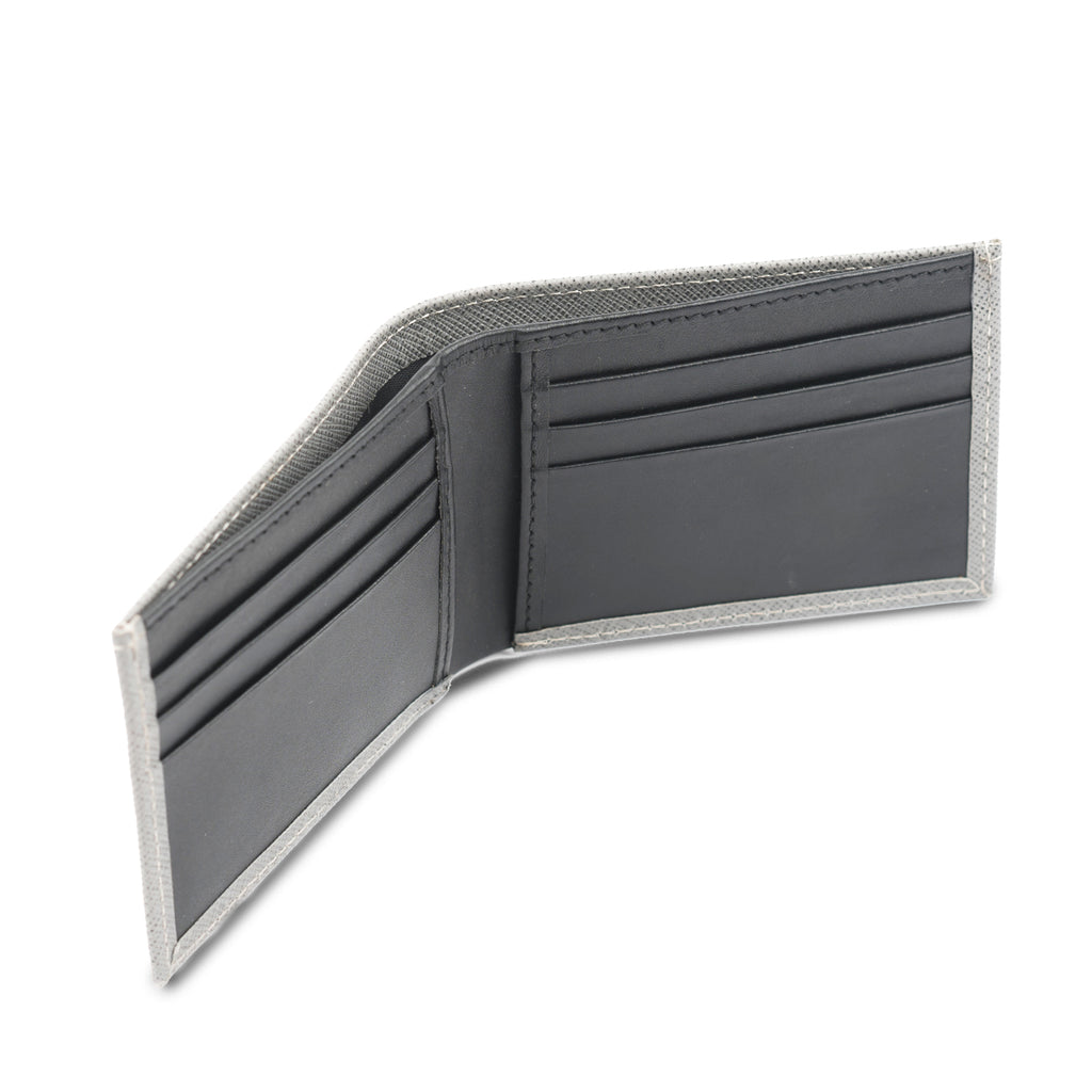 Grey Saffiano Leather Wallet