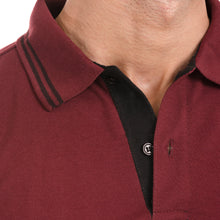 Load image into Gallery viewer, The Signature Cut &amp; Sew Polo - Maroon/White