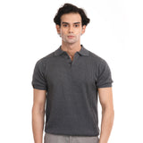 Modus Knitted Polo - Charcoal