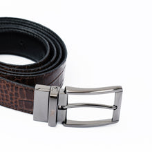 Load image into Gallery viewer, Crocodile Patterned Reversible Belt