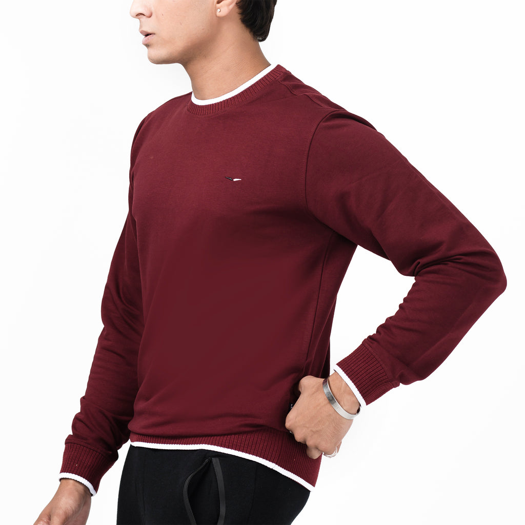 Pullover Sweatshirt-Maroon