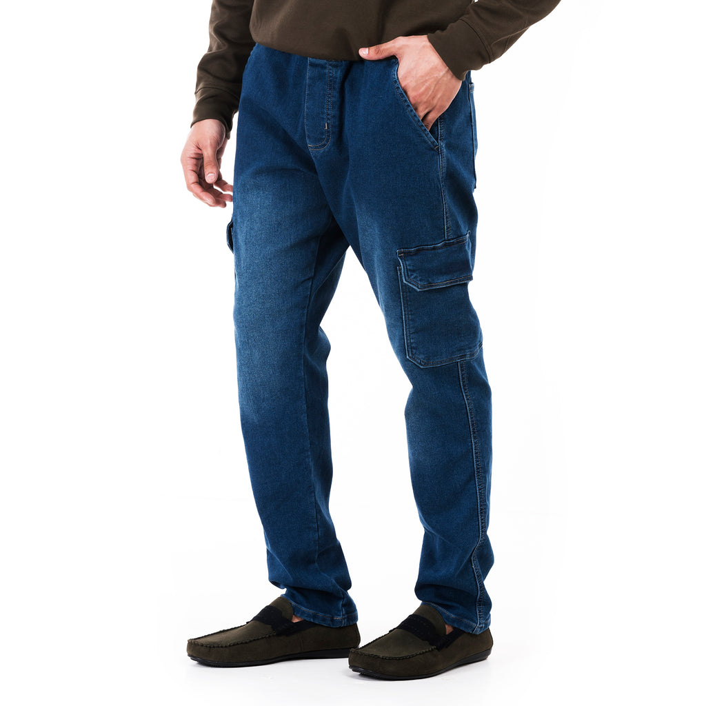 Denim Jogger Pants - Dark Blue