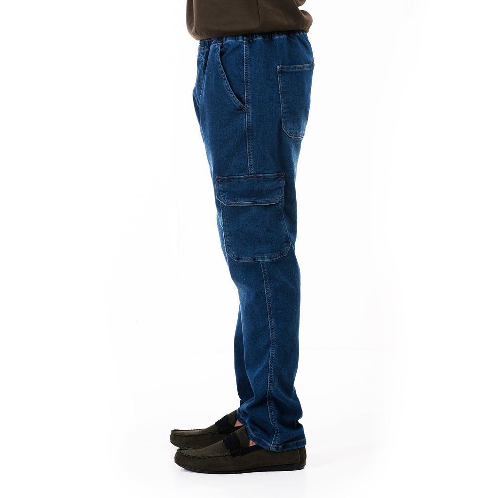 Denim Jogger Pants - Dark Blue