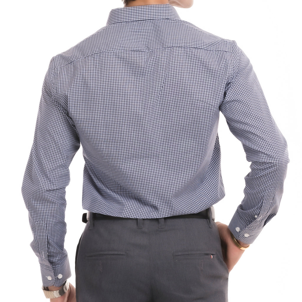 Checkered Gingham Formal Shirt - Black/White