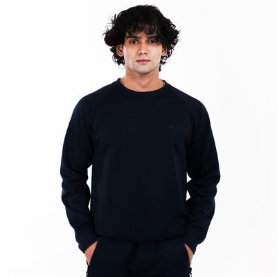 Pique Sweatshirt - Navy