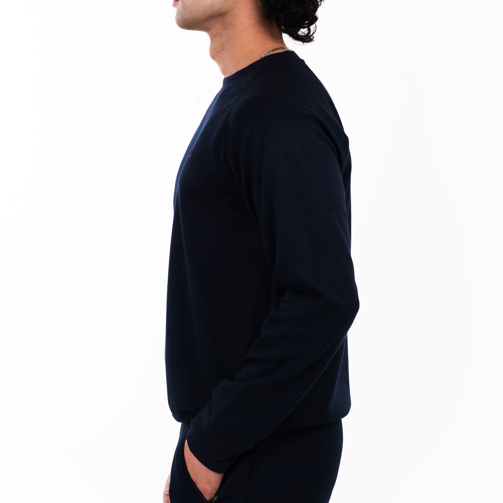 Pique Sweatshirt - Navy